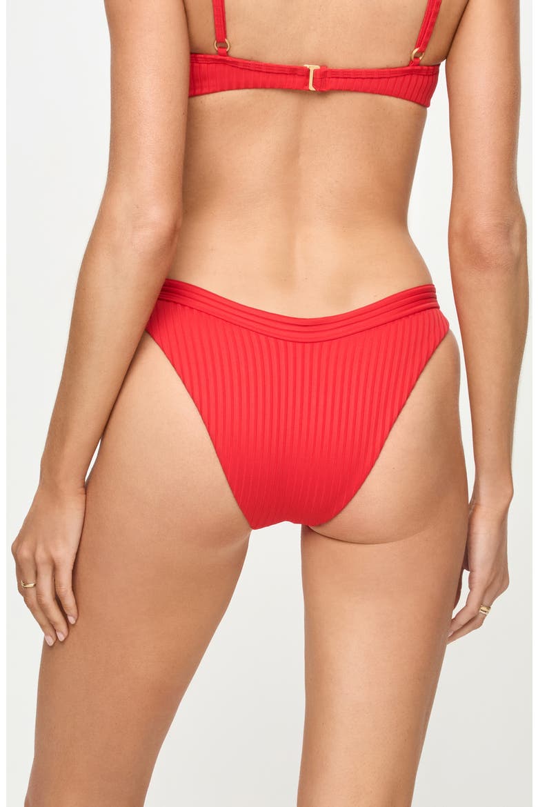 Mercer Rib Bikini Bottoms, Alternate, color, FLAME