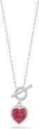 SPHERA MILANO Cubic Zirconia Heart Toggle Pendant Necklace