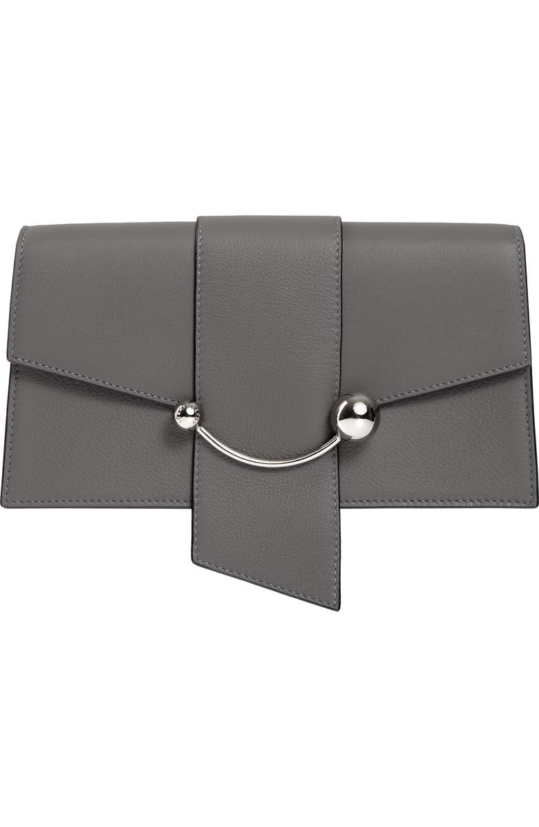 Strathberry Mini Crescent Leather Clutch, Main, color,