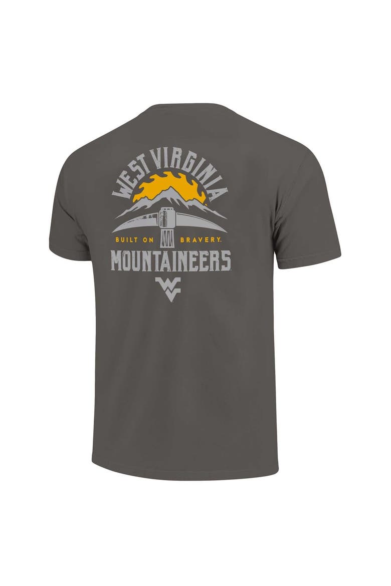 Men's Image One  Gray West Virginia Mountaineers Built On Bravery T-Shirt, Alternate, color, Gray