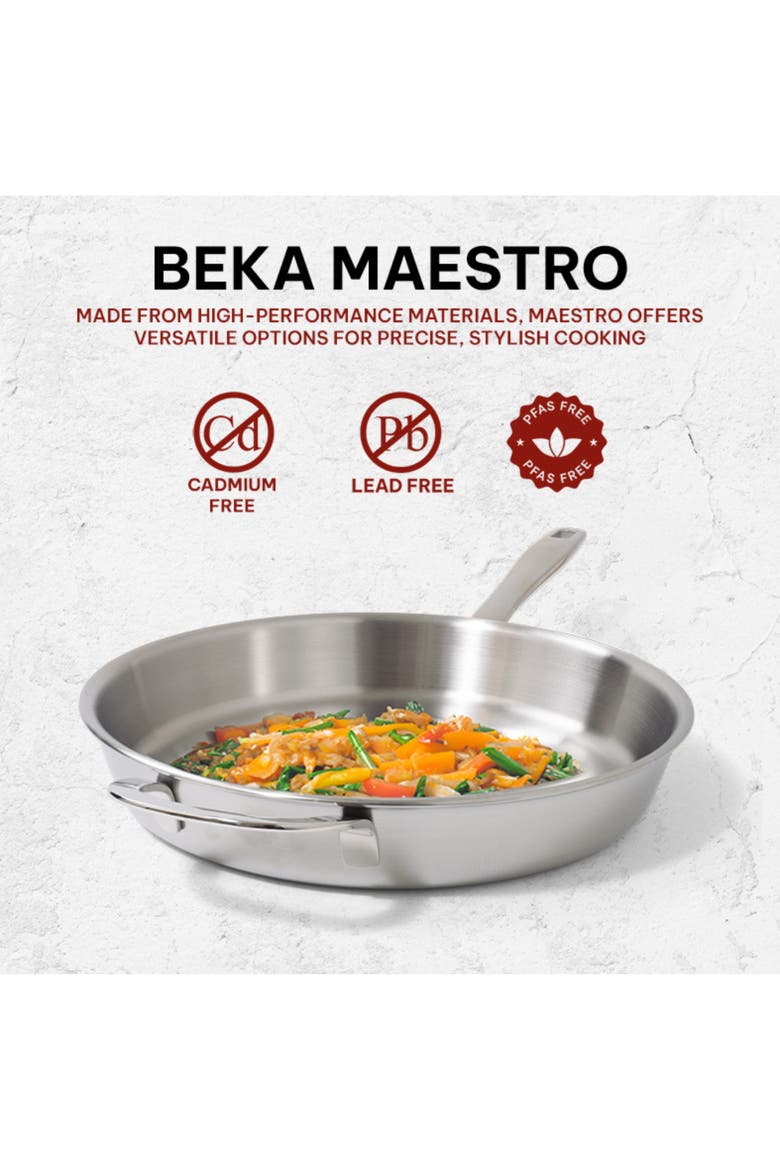 Maestro 5-Ply Stainless Steel Frying Pan, Alternate, color, Stainless Steel
