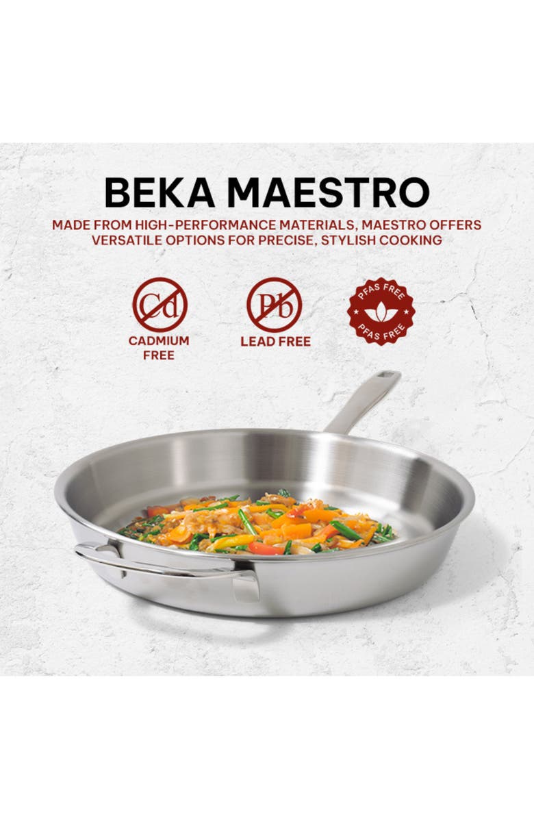 Beka Maestro 5-Ply Stainless Steel Frying Pan, Alternate, color, Stainless Steel