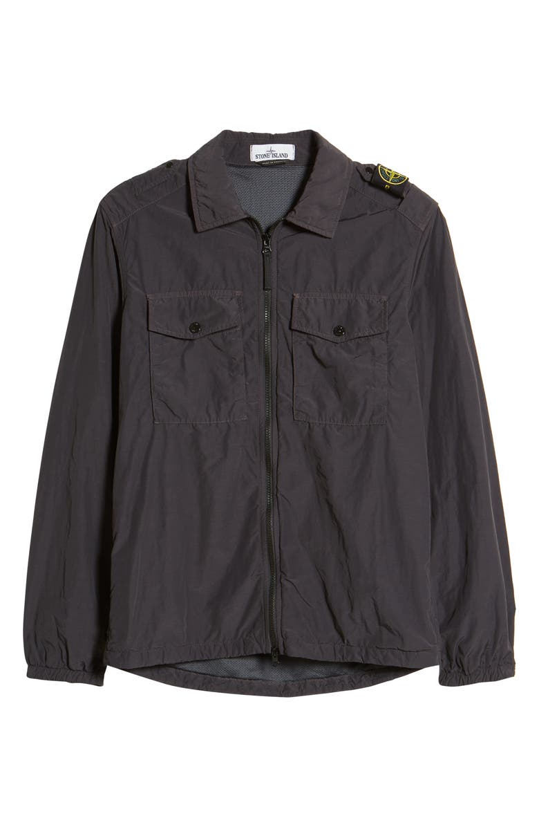 Stone Island Garment Dyed Crinkle Reps Nylon Shirt Jacket, Alternate, color, 