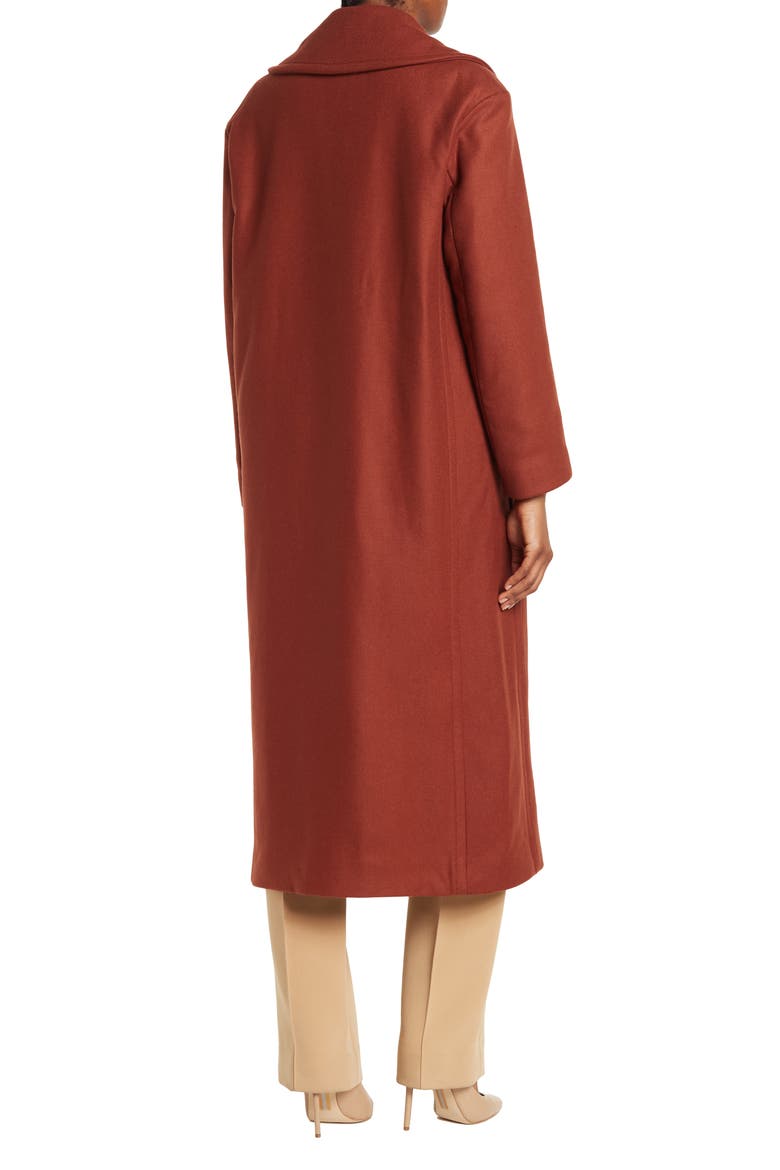 HUGO BOSS Collary Wool Blend Coat, Alternate, color, RUST/ COPPER