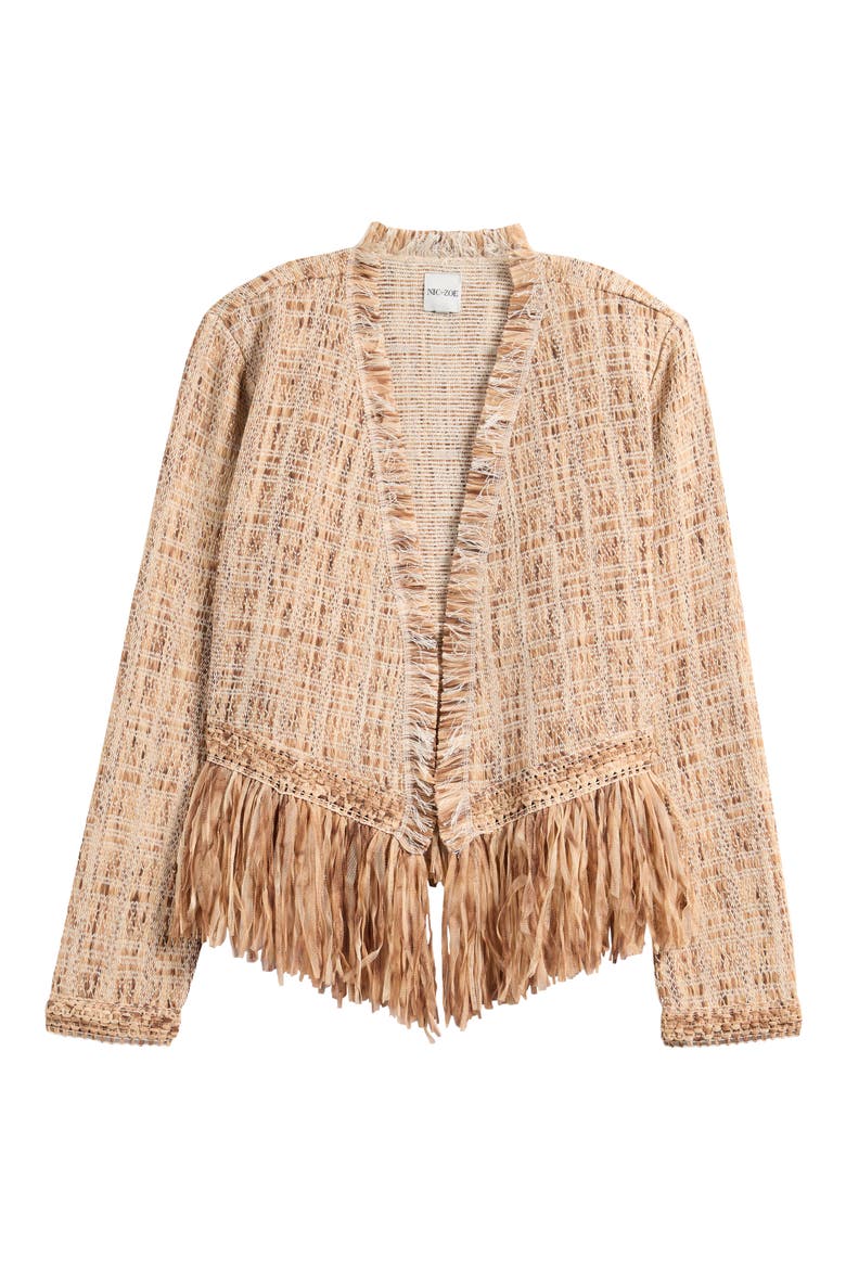 Cork Fringe Knit Jacket, Alternate, color, NEUTRAL MULTI