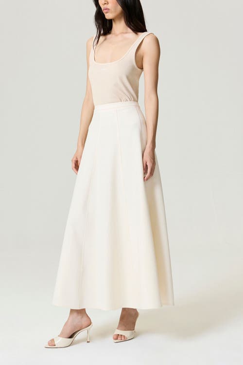 Nocturne Flared Maxi Skirt In Neutral