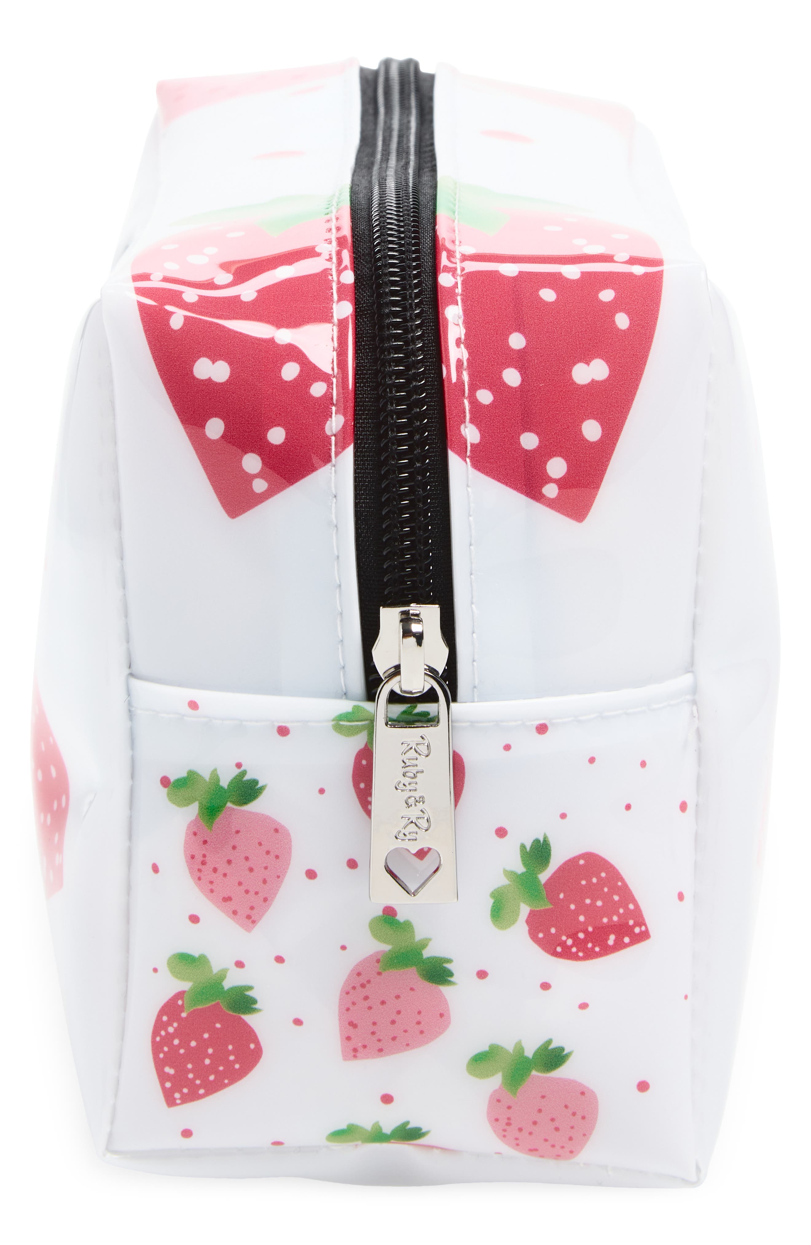 Ruby & Ry Kids' Strawberry Zip Pouch, Alternate, color, White