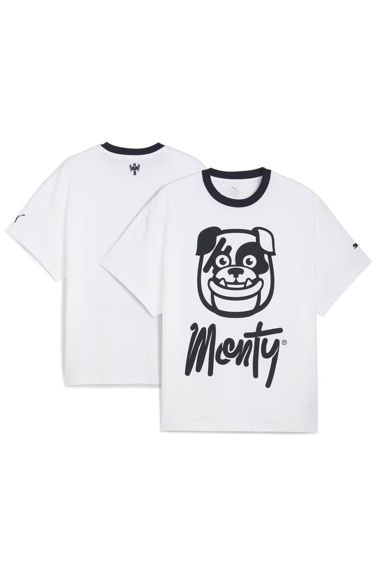 Men's Puma White CF Monterrey 2025 FIFA Club World Cup Hoops T-Shirt, Main, color, White
