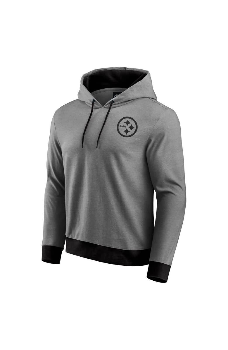 Darius Rucker Collection by Fanatics Men's Darius Rucker Collection by Fanatics Black Pittsburgh Steelers Tonal Knit Pullover Hoodie, Alternate, color, Heather Black