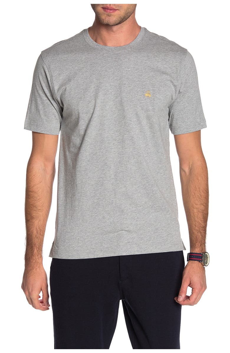 Brooks Brothers Crewneck Cotton T-Shirt, Main, color, Grey