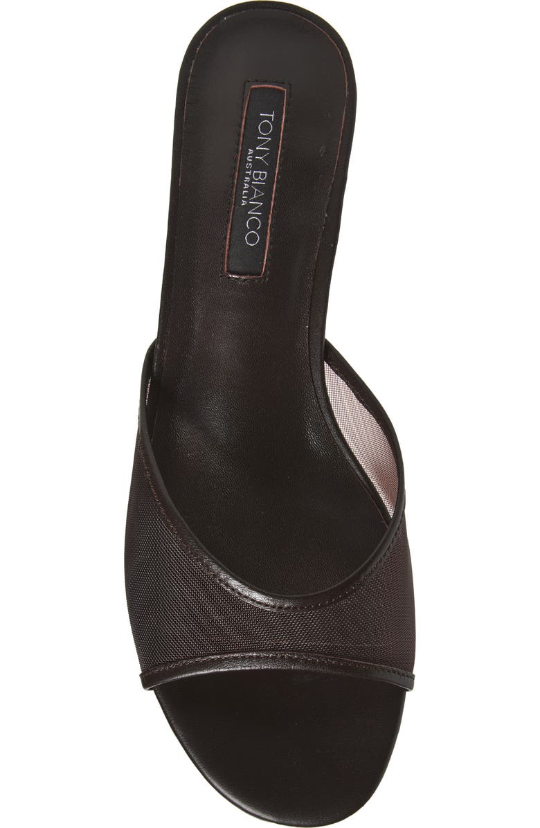 Tony Bianco Pru Kitten Heel Slide Sandal, Alternate, color, Chocolate Nylon/ Chocolate