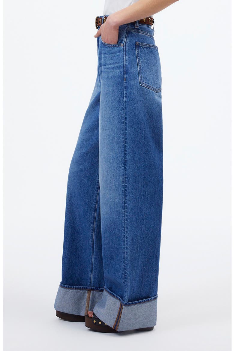 Superwide Leg Jeans, Alternate, color, FANNIN WASH