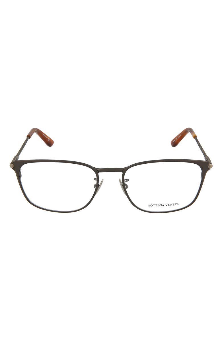Bottega Veneta 54mm Square Rectangle Optical Frames, Main, color,