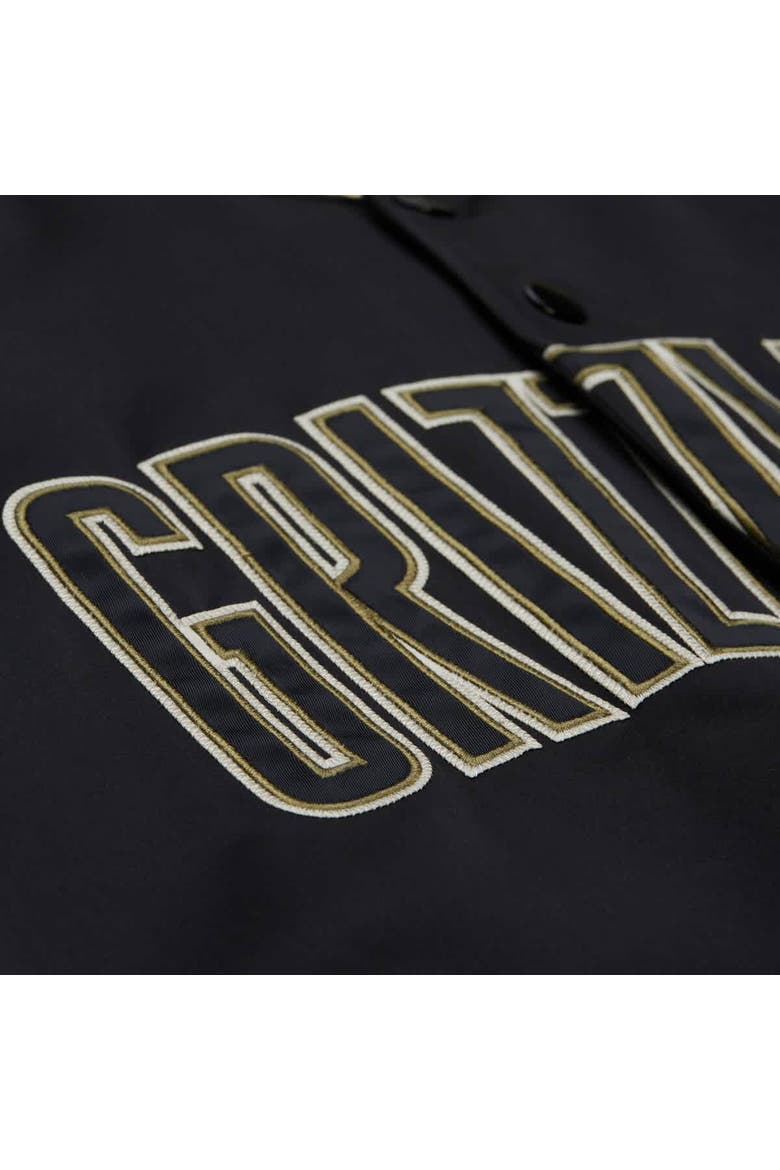 Men's Mitchell & Ness Olive/Black Memphis Grizzlies Clutch Satin Raglan Full-Snap Jacket, Alternate, color, Olive