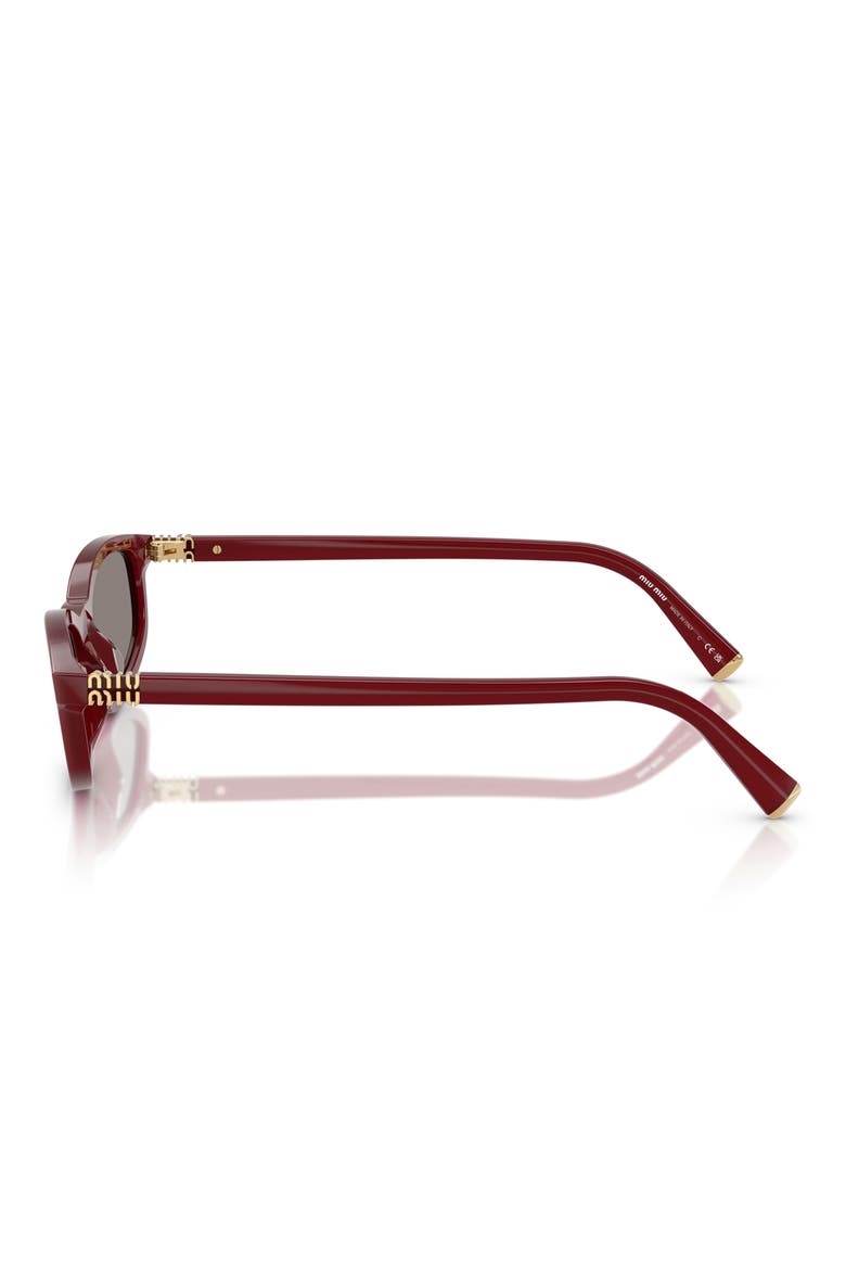 54mm Irregular Sunglasses, Alternate, color, OPAL BURGUNDY / DARK GREY