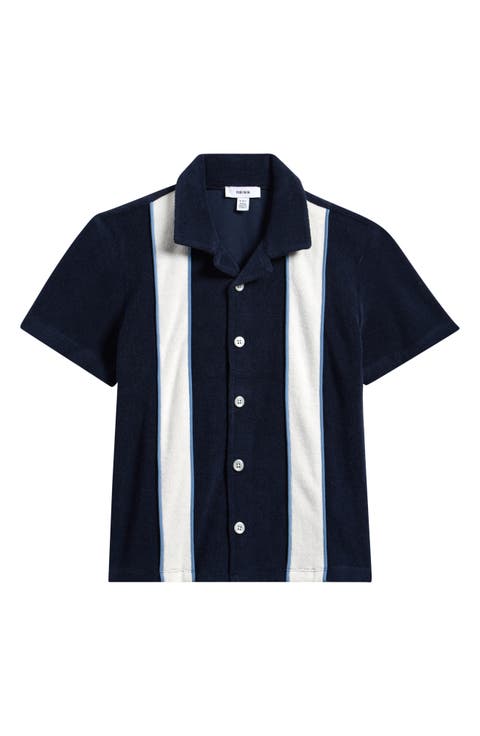 Kids' French Terry Button-Up Shirt (Big Kid)