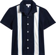 Reiss Kids' French Terry Button-Up Shirt