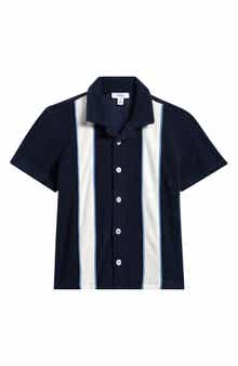 Kids' French Terry Button-Up Shirt