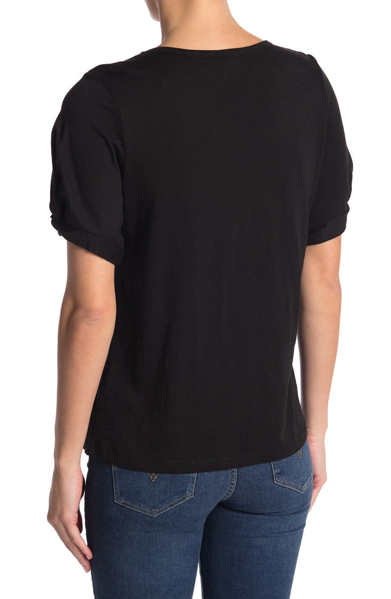 Sanctuary Twisted Sleeve Knit T-Shirt, Alternate, color, 