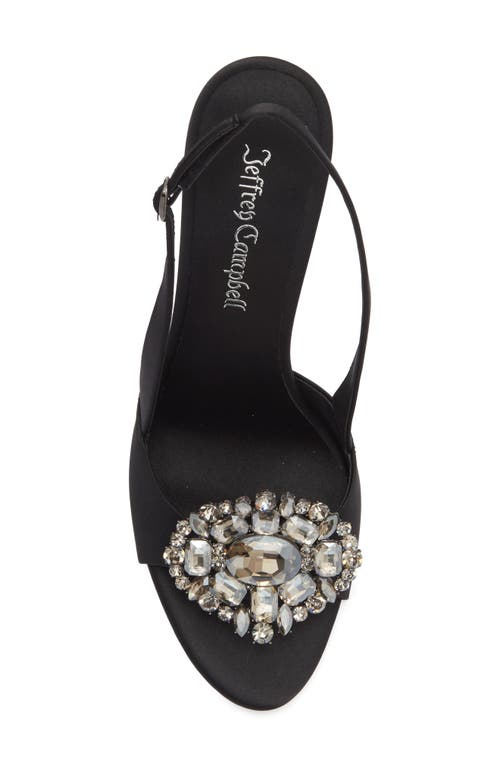 Jeffrey Campbell Triomphe Crystal Embellished Slingback Sandal In Black