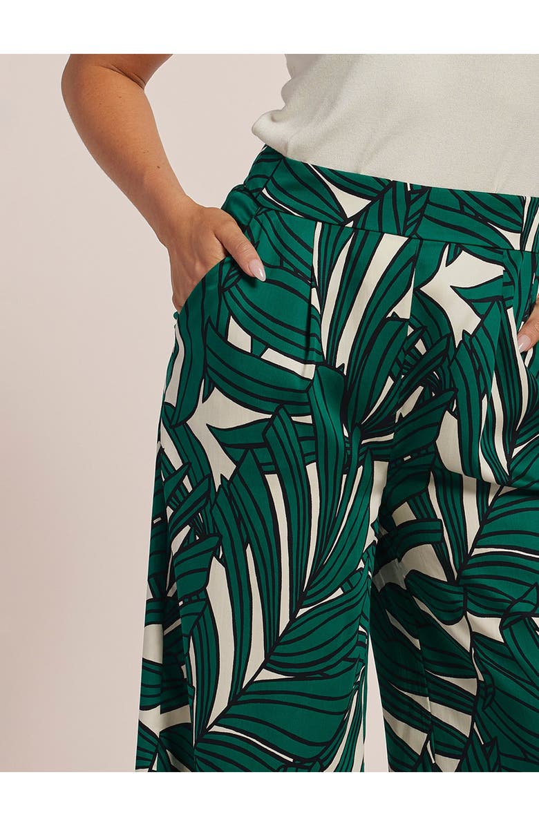 Tori Richard Fronds Forever Clementine Pant, Alternate, color, Forest Green