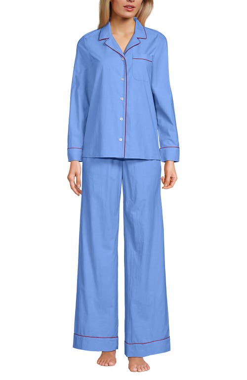 LANDS' END LANDS' END COTTON POPLIN 2 PIECE PAJAMA SET