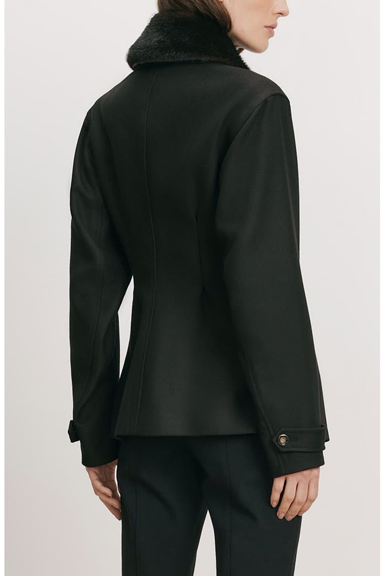 Severine Dickey Coat, Alternate, color, BLACK