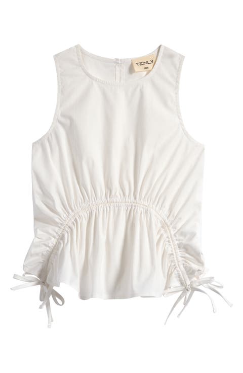 Kids' Drawstring Poplin Top