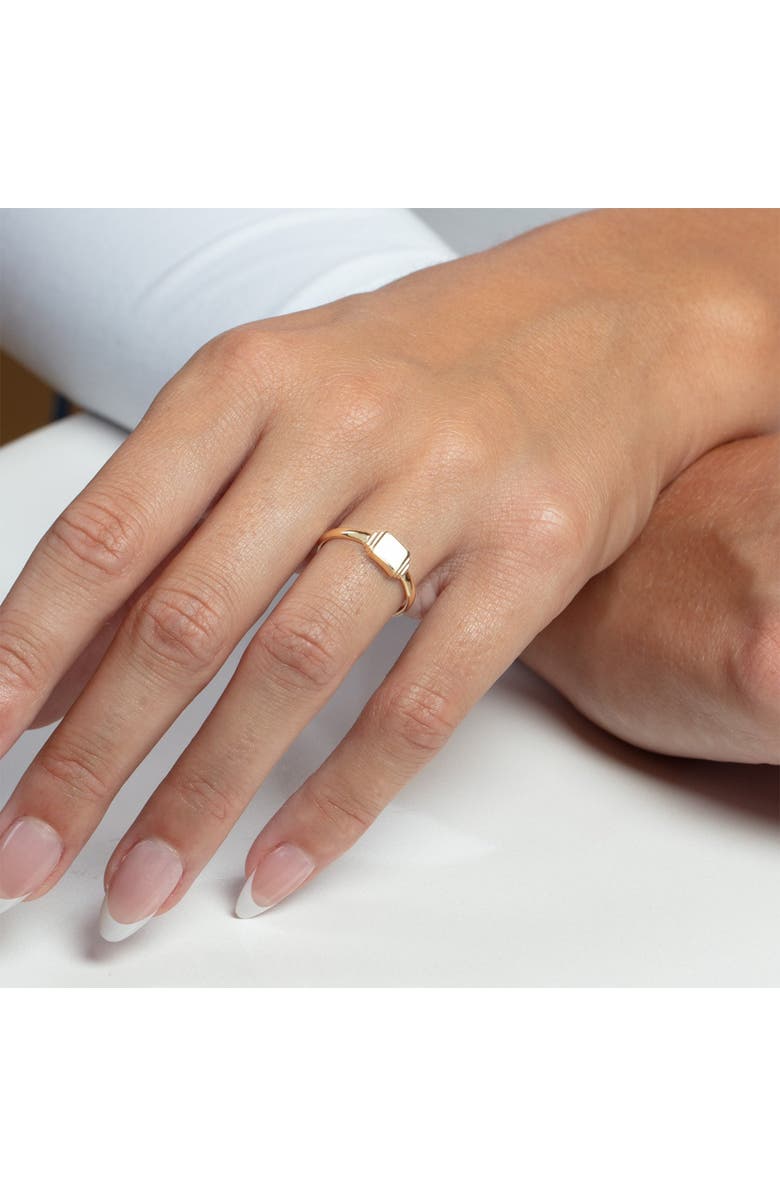 The Lovery Fine Jewelry Square Signet Ring, Alternate, color, Yellow Gold