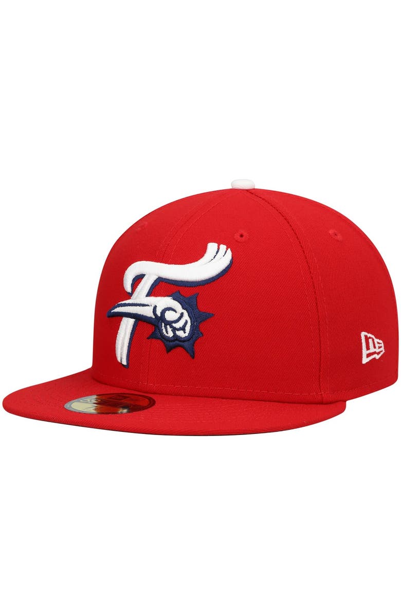 New Era Men's New Era Red Reading Phillies Authentic Collection Team Home 59FIFTY Fitted Hat, Main, color,