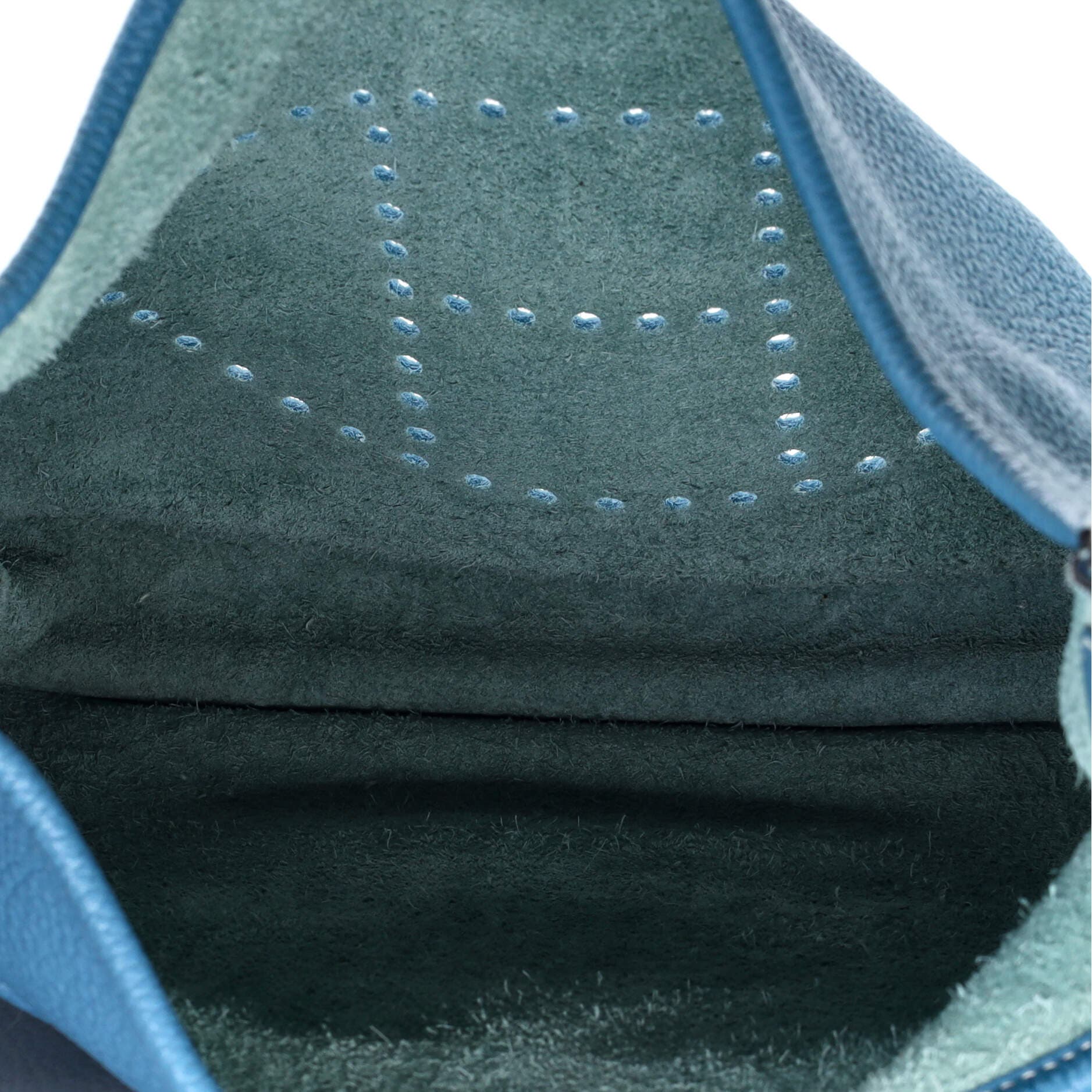 Pre-Owned Hermes Evelyne Bag Gen III Clemence PM, Alternate, color, Bleu Jean