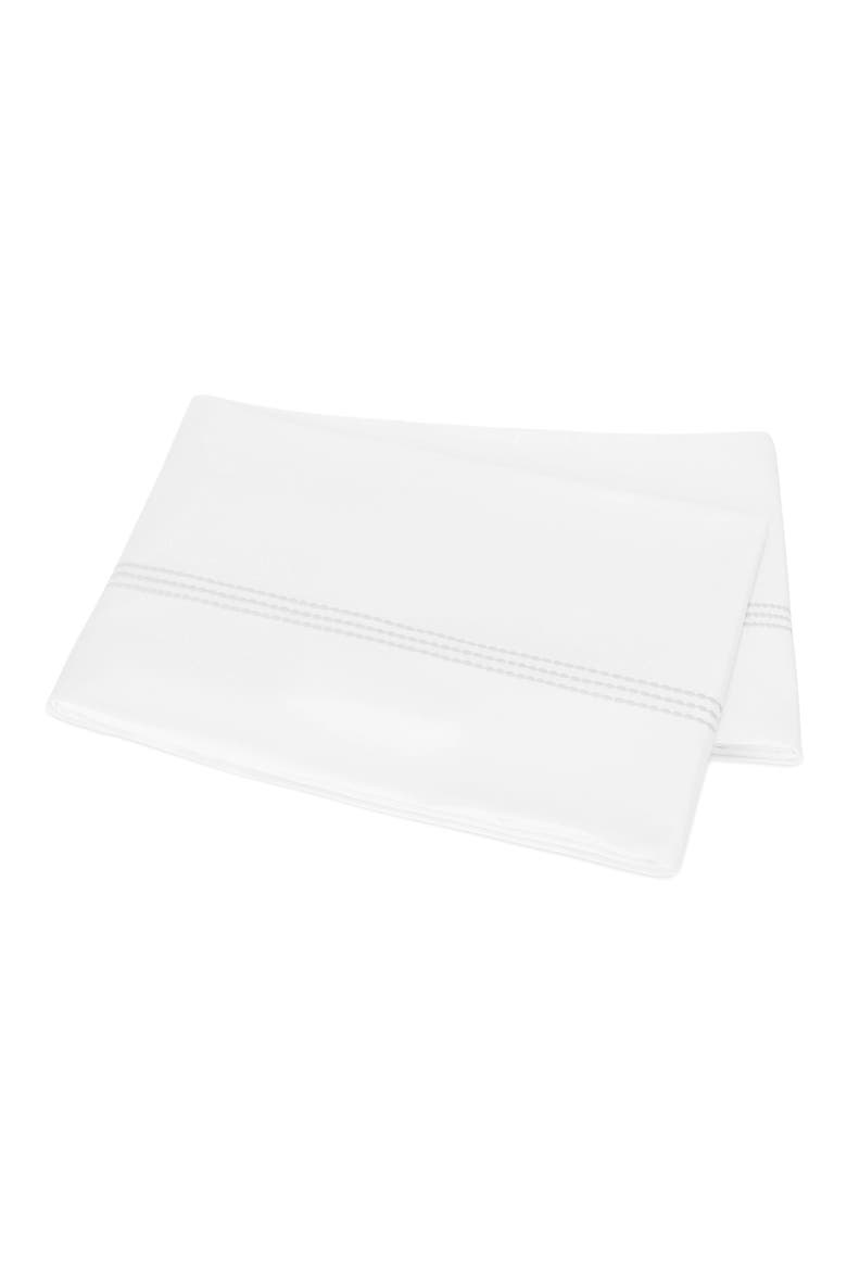 Amara Triple Pearl Flat Sheet, Main, color, WHITE