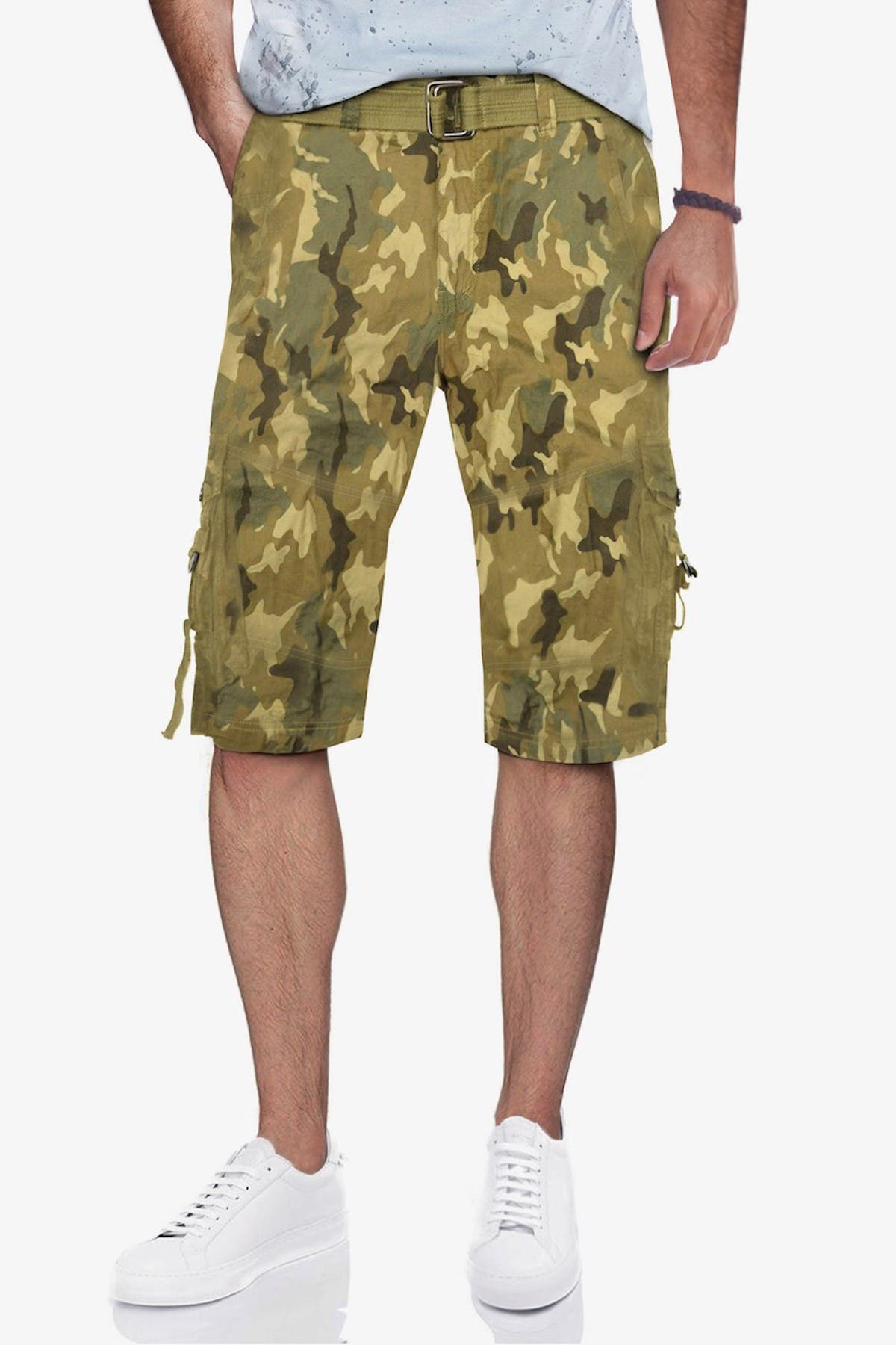 XRAY Belted Snap Button Cargo Shorts