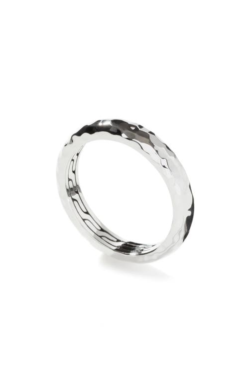 John Hardy Palu Hammered Band Ring In Silver