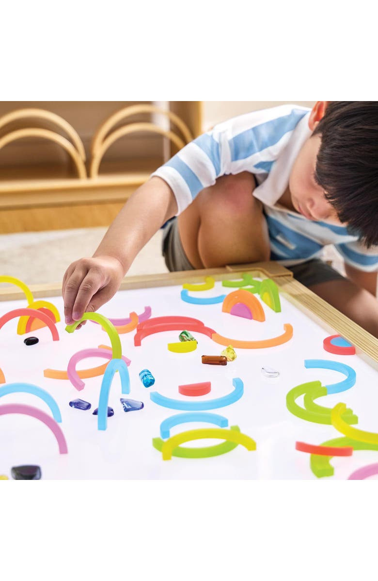 Kaplan Early Learning Company Translucent Arch Tiles - 90 Pieces, Alternate, color, Multicolored