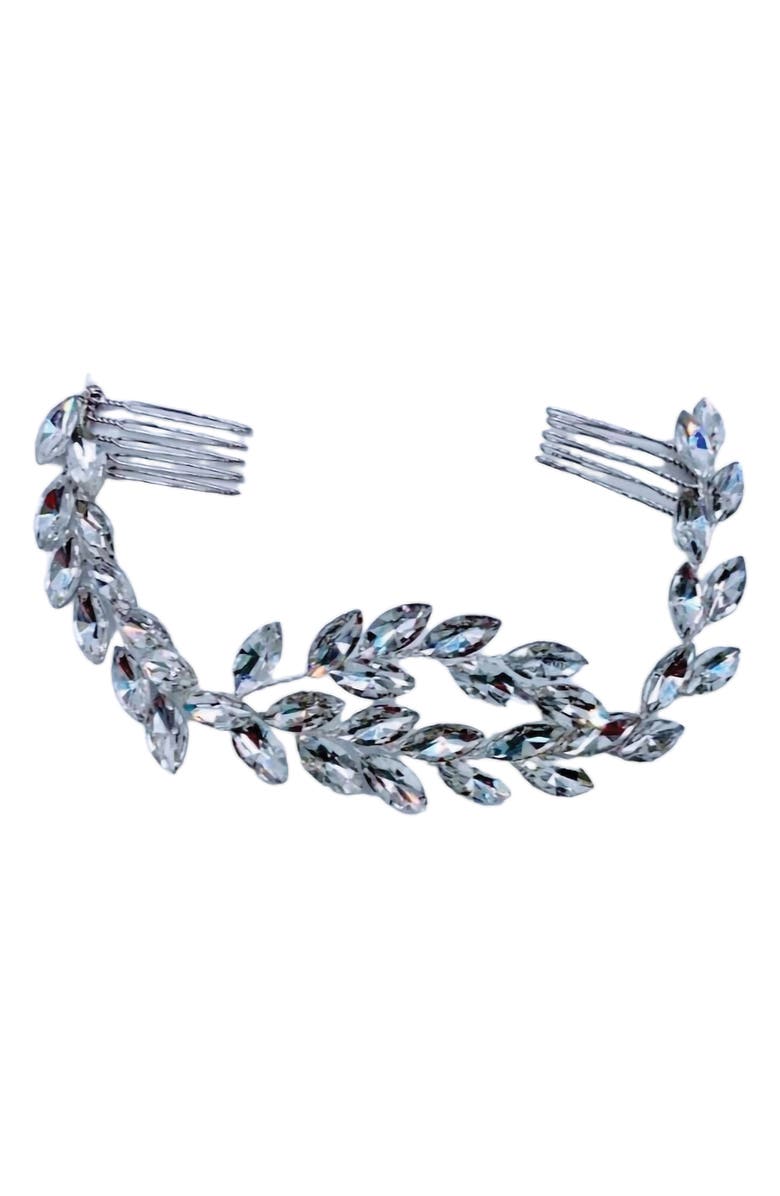 Brides & Hairpins Adara Crystal Halo Comb, Main, color, Silver