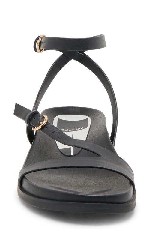 Dolce Vita Darlis Ankle Strap Sandal In Black Leather