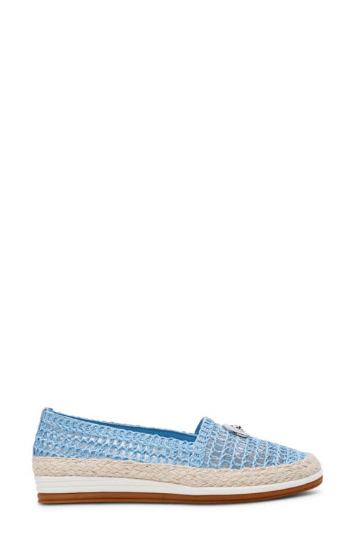 Anne Klein Joncey Espadrille Flat In Sky Blue Raffia