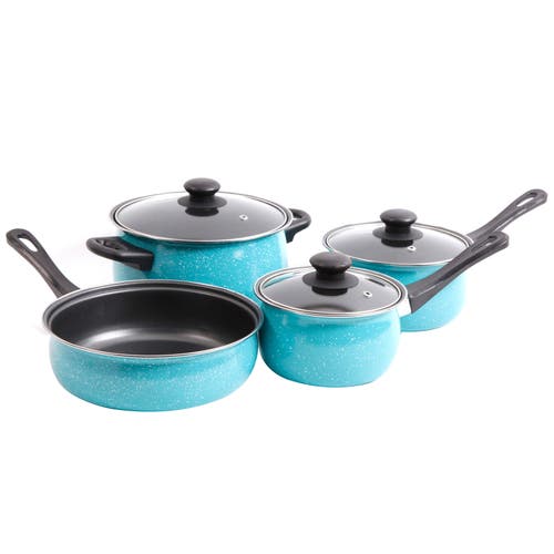 Gibson Home Casselman 7 Piece Cookware Set In Blue