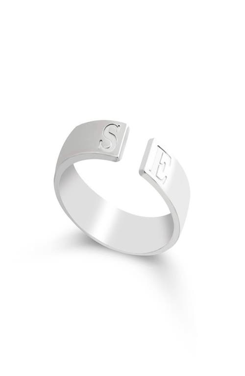 MELANIE MARIE Personalized Open Band Ring in Sterling Silver 