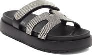 TOP MODA Kemper Rhinestone Embellished Slide Sandal