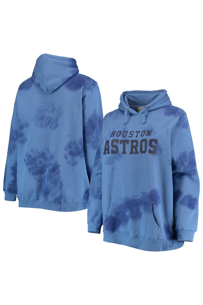 Women's Navy Houston Astros Plus Size Cloud Pullover Hoodie, Main, color, Navy