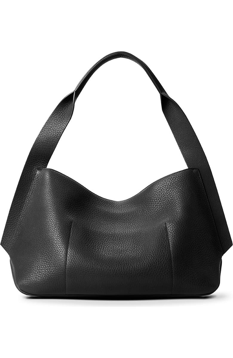 Shinola Medium Derby Leather Shoulder Bag, Alternate, color, Black