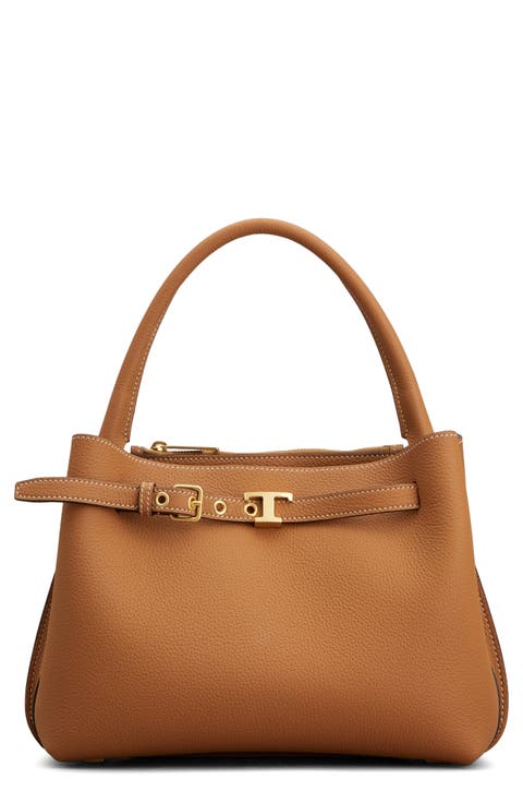 Mini T Timeless Leather Top Handle Bag