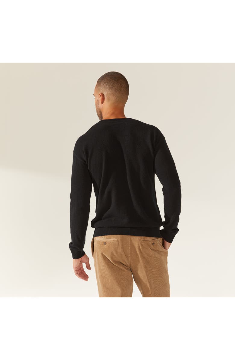 Italic Liam Cashmere V-Neck Sweater, Alternate, color, Black