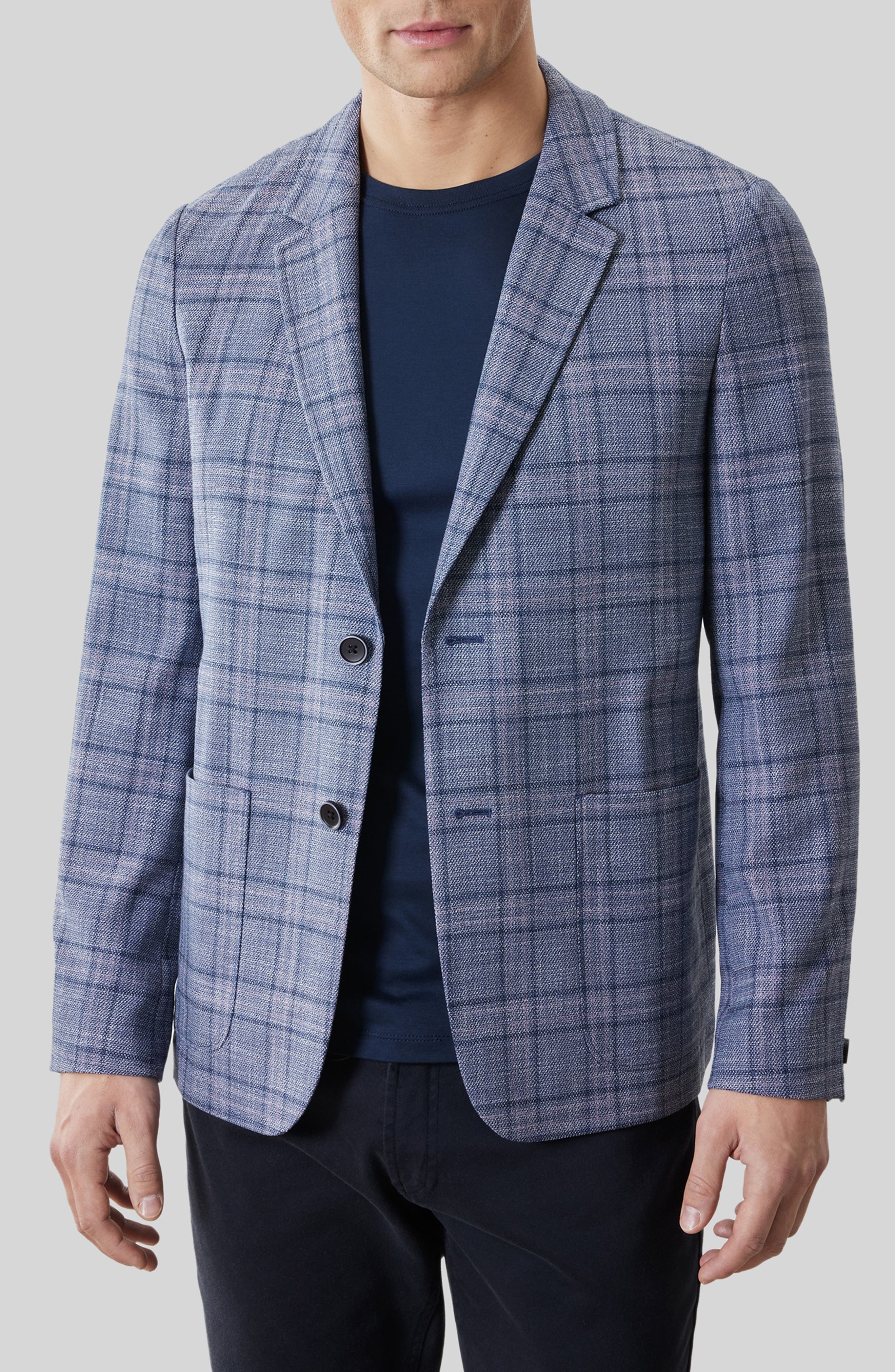 Ambrose Plaid Knit Sport Coat - image 3