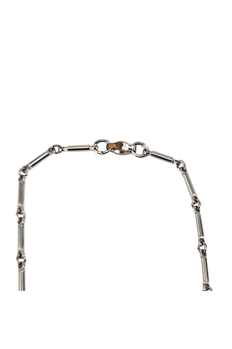 Vintage 1950s Rhodium-Plated Silvertone Rhinestone Vine Collar Necklace, Alternate, color, Silver