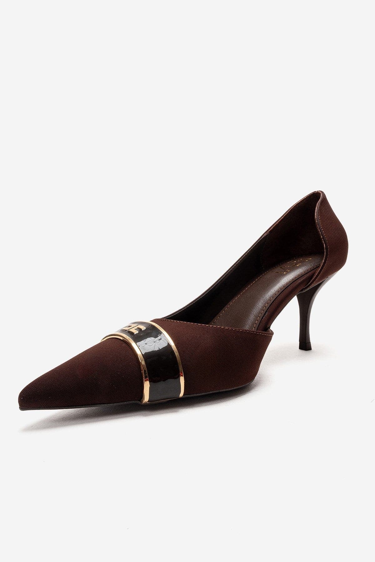 Prologue Shoes Kendra Pointed Toe Stiletto Pump, Alternate, color, Brown