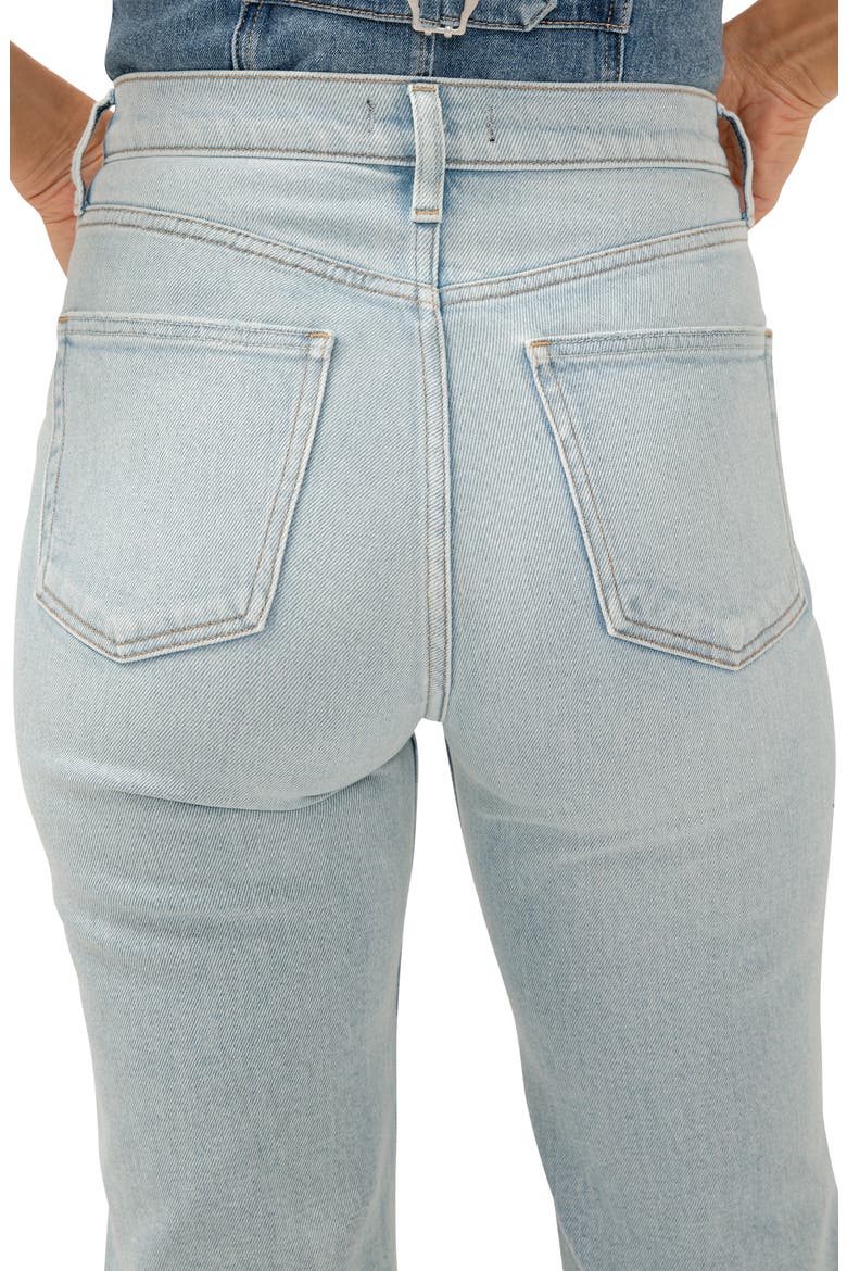 Highly Desirable Raw Hem High Waist Straight Leg Jeans, Alternate, color, INDIGO