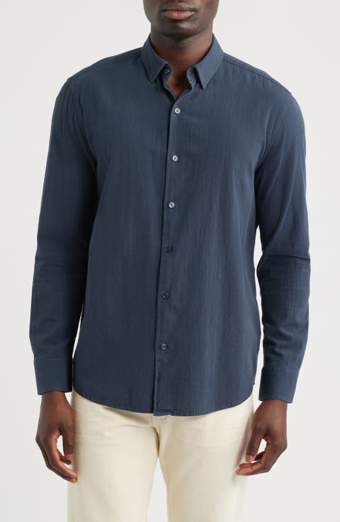 Regular Fit Cotton Button-Up Shirt